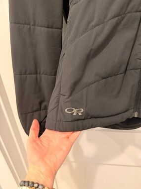 Outdoor Research Women's Puffer Jacket in Dark Gray